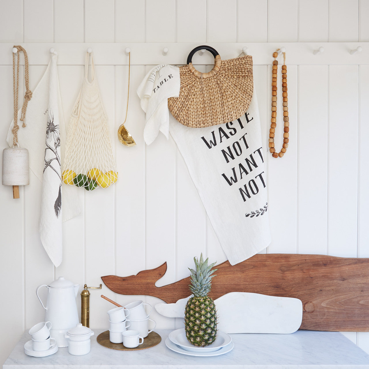 Waste Not, Want Not Pure Linen Tea Towel