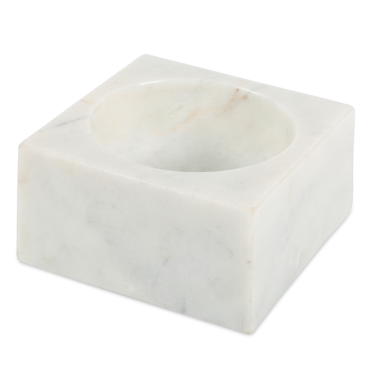 WHITE MARBLE MODERNIST BOWL, SMALL