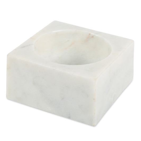 WHITE MARBLE MODERNIST BOWL, SMALL