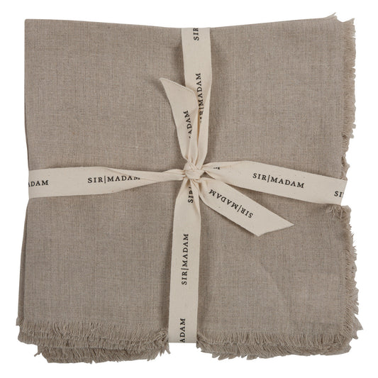 SOLID LINEN NAPKINS, NATURAL, SET OF 4