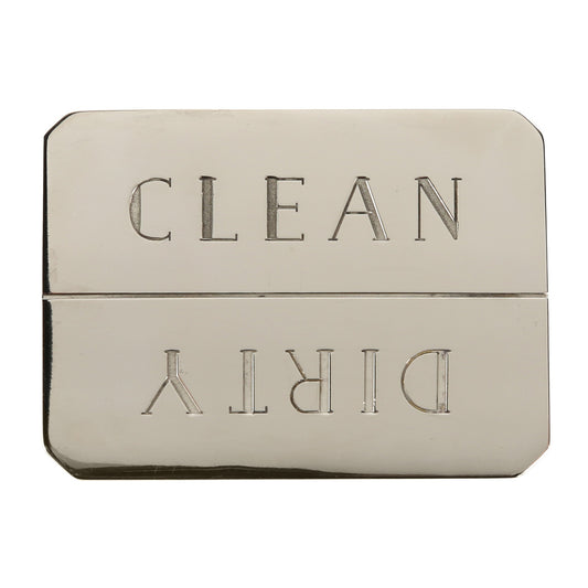 NICKEL-PLATED CLEAN/DIRTY DISHWASHER MAGNET