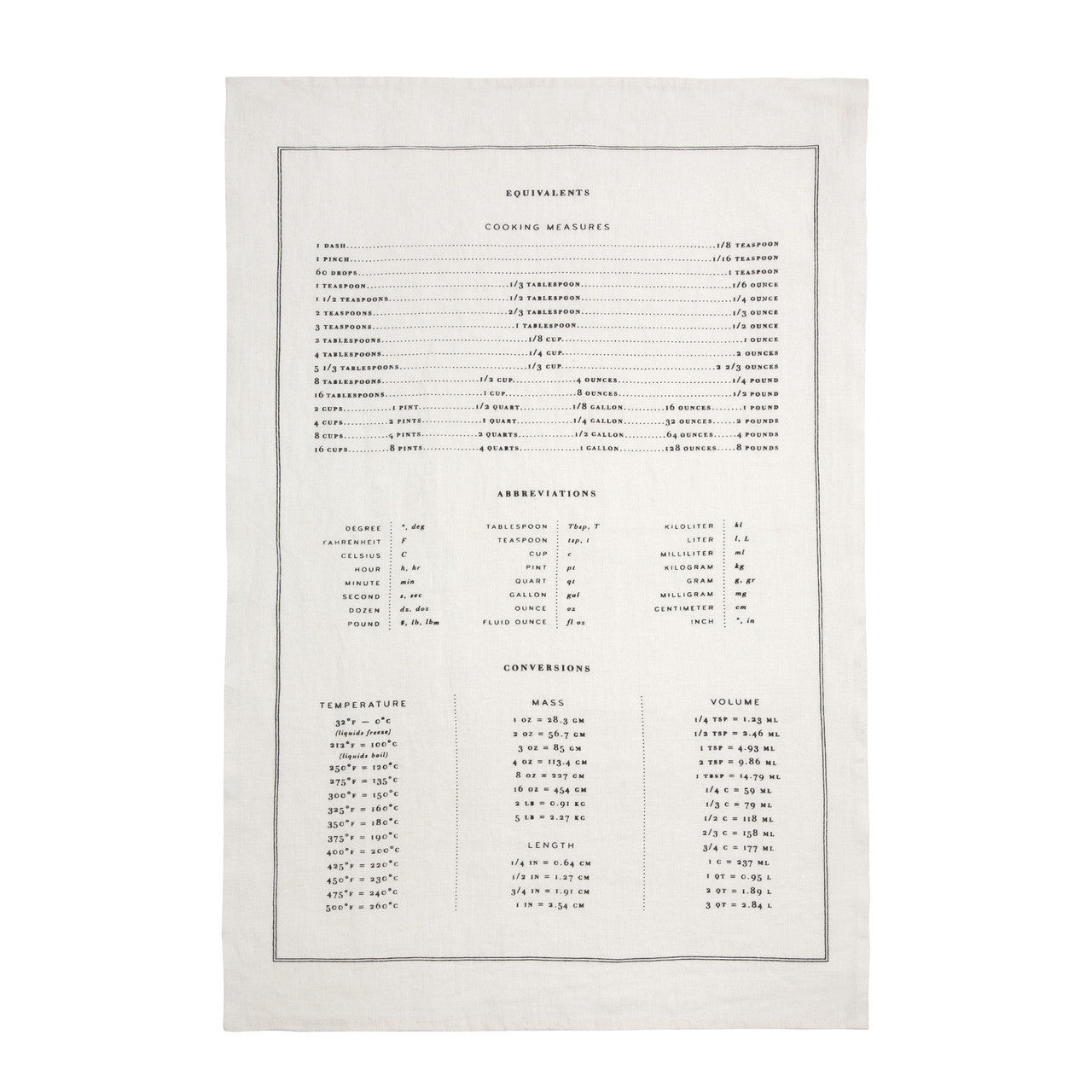 Measures Pure Linen Tea Towel