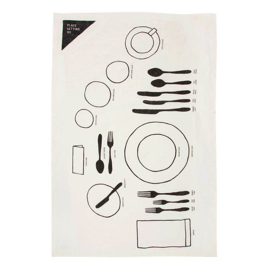 Place Setting 101 Pure Linen Tea Towel