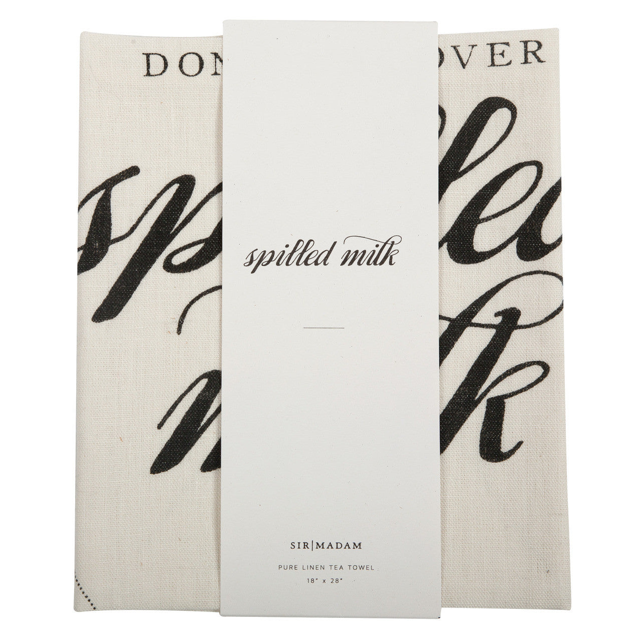 Spilled Milk Pure Linen Tea Towel